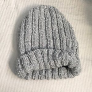 Blue Chenille Beanie